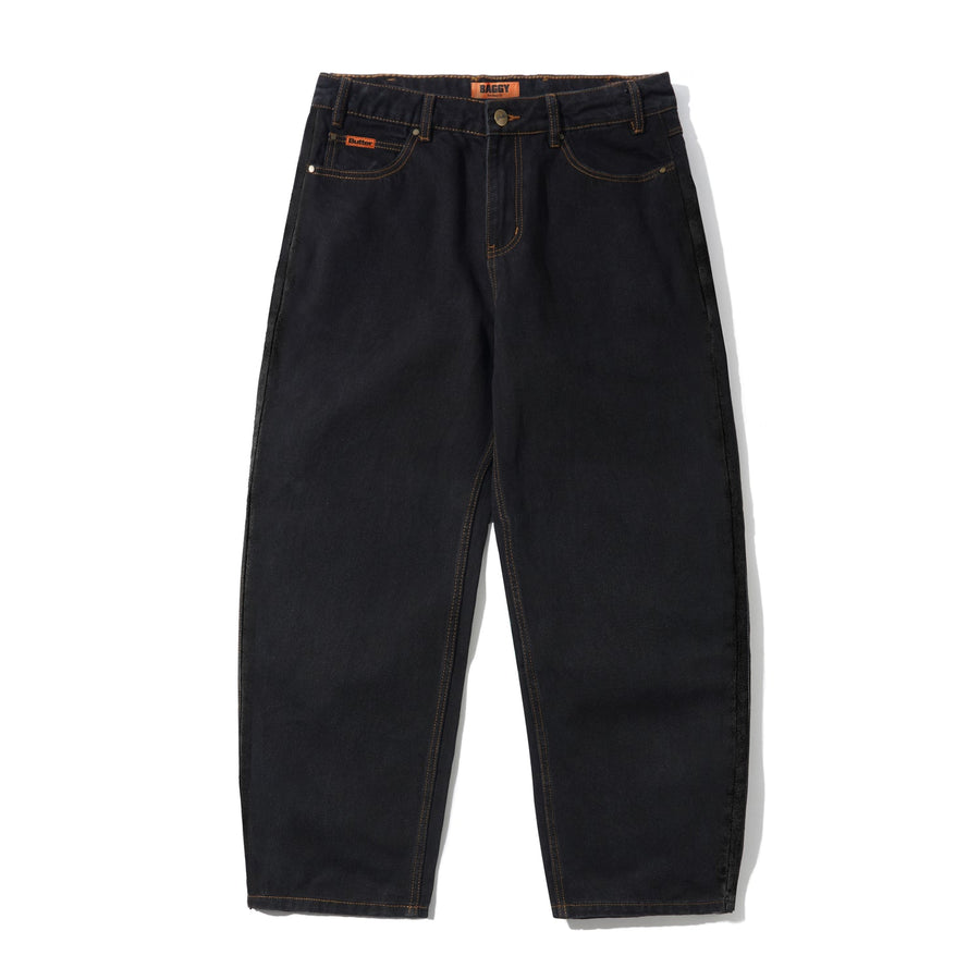 Butter Goods Baggy Denim Jeans (Washed Black)