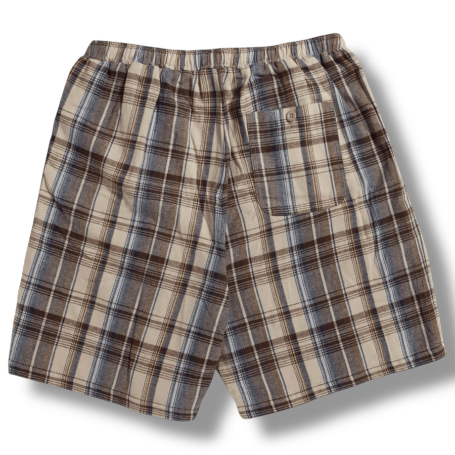 HUF Worldwide Cortland Flannel Easy Shorts (Cream)